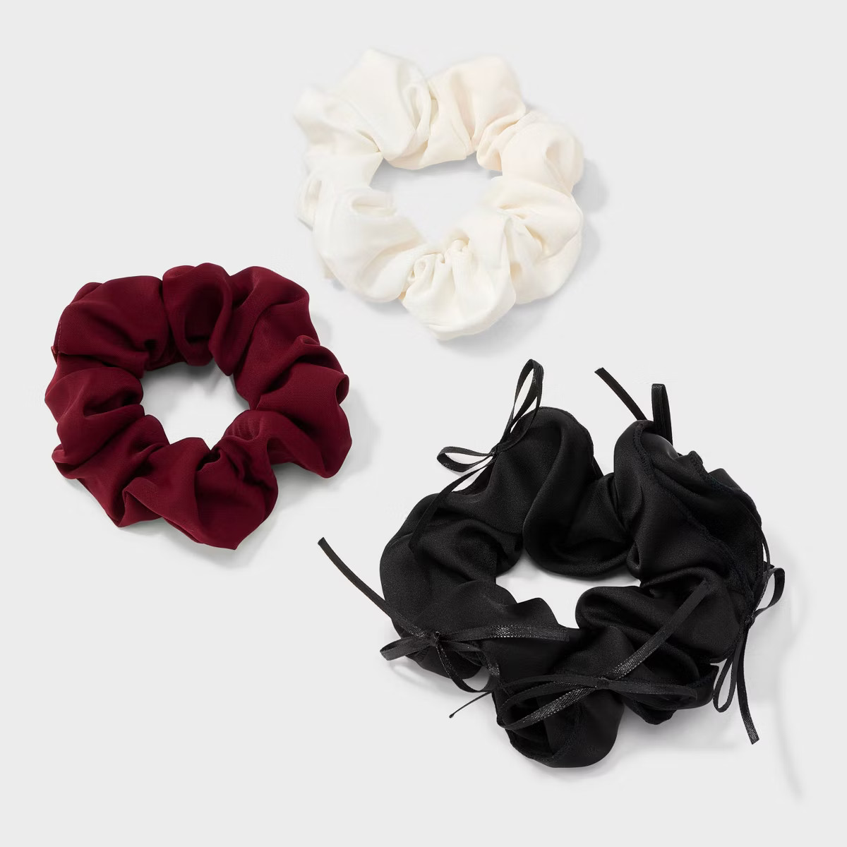 Satin Lace Hair Twister Set 3pc - Wild Fable™ Black/Cream/Brown | Target