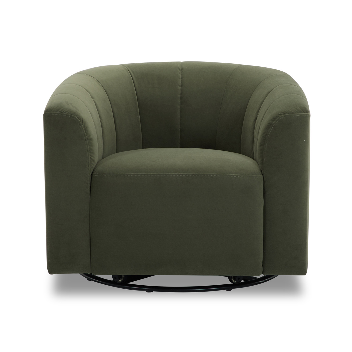 Cole & Rye Curved Swivel Chair, Olive - Walmart.com | Walmart (US)
