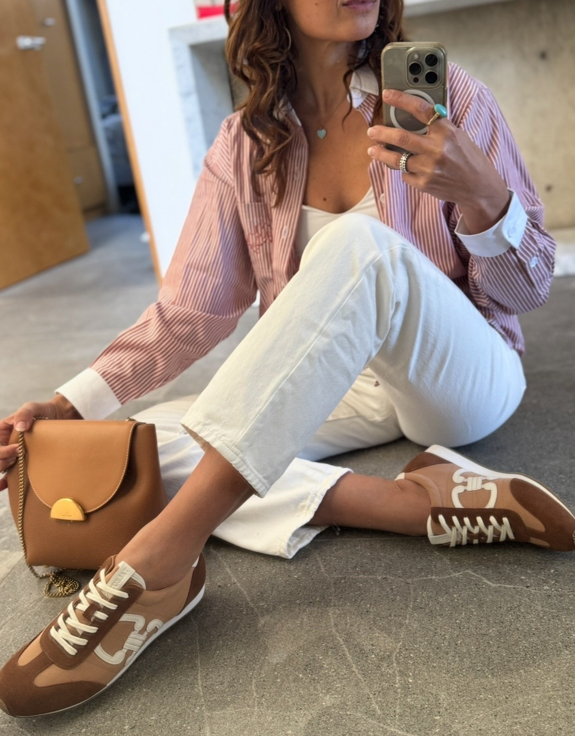 Recreational habits top and white jeans tts 
Talbots sneakers tts 