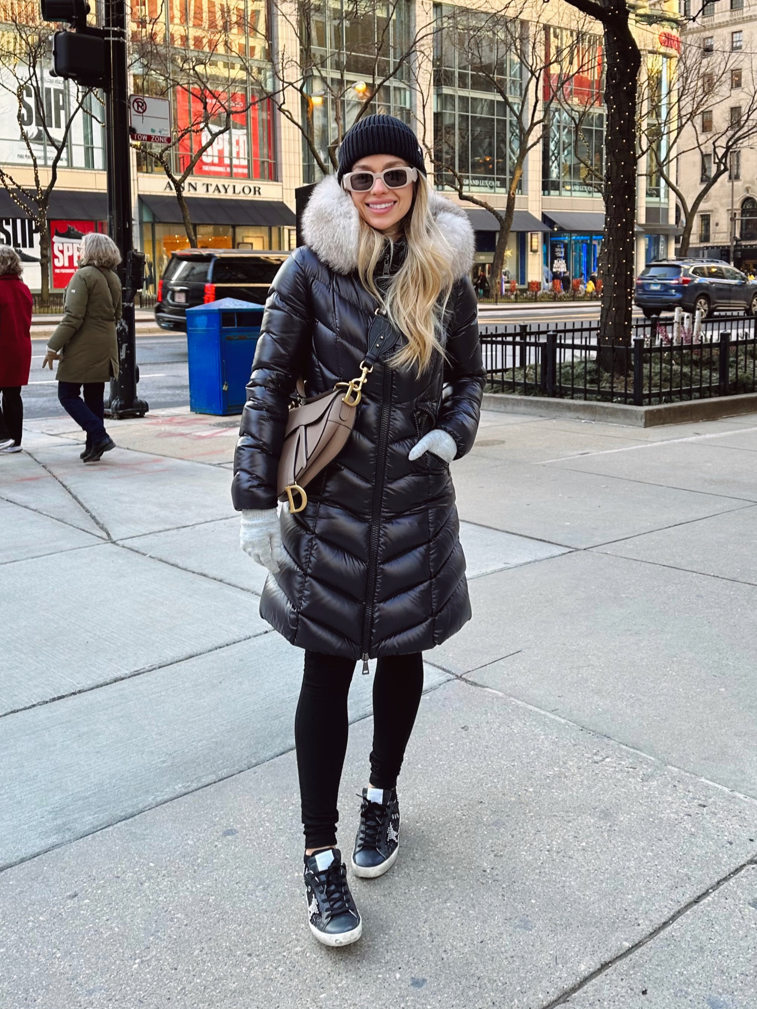 winter in Chicago ❄️

winter outfit, winter fashion, Moncler coat, Moncler fulmarus coat, Dior Saddle bag, taupe Dior, golden goose sneakers, black golden goose, Prada sunglasses, beige Prada sunglasses, golden goose beanie, winter hat, black leggings, comfy leggings 

#LTKFind #LTKshoecrush #LTKstyletip