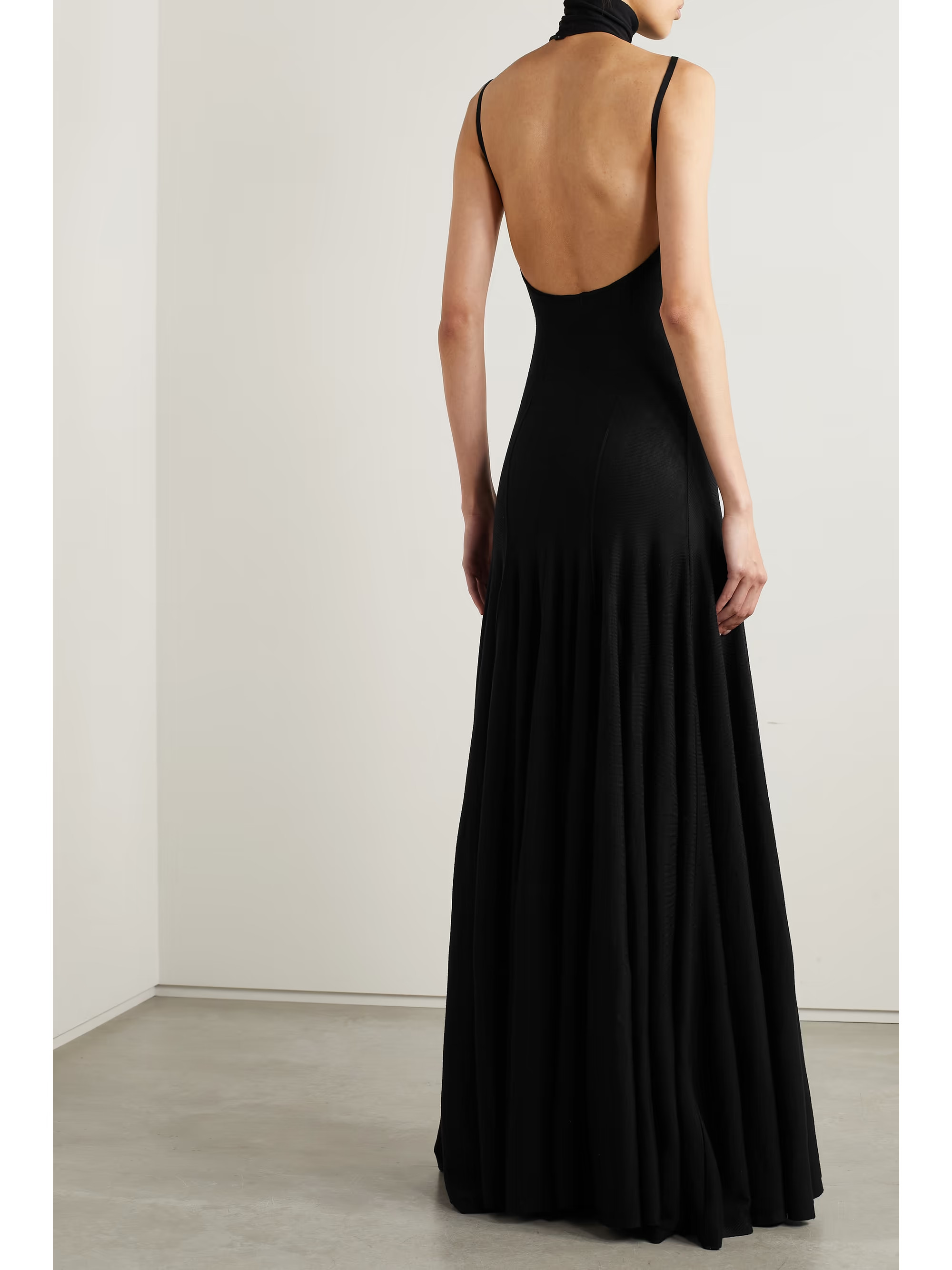 Romee open-back draped merino wool maxi dress | NET-A-PORTER (US)