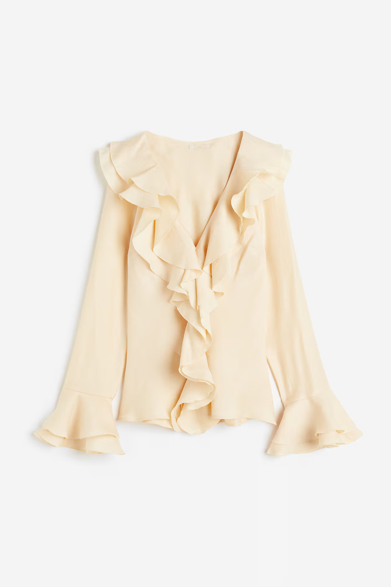 Flounce-trimmed blouse | H&M (UK, MY, IN, SG, PH, TW, HK)