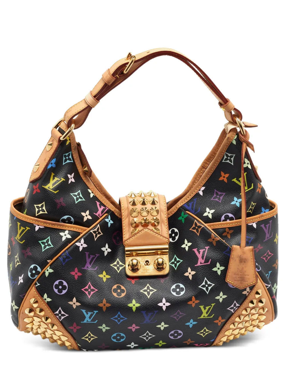 Louis Vuitton Pre-Owned x Takashi Murakami's 2010 MM Chrissie Monogram shoulder bag - Black | Farfetch Global