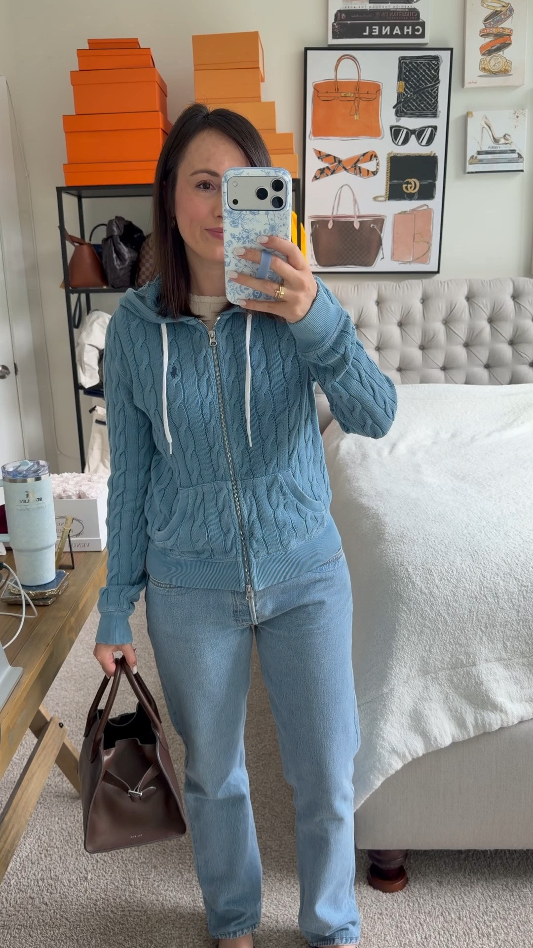 Love this Ralph Lauren cable knit zip up sweater! Wearing with vintage Levi’s

#LTKootd #LTKSeasonal