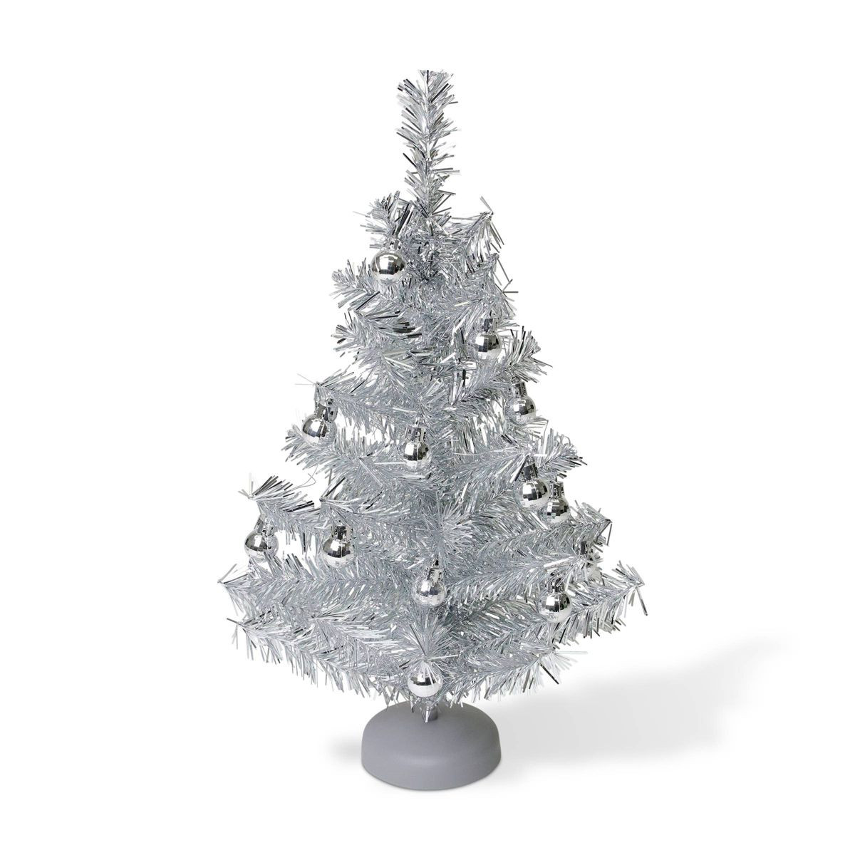 16" Decorative Tinsel Tree with 15 Silver Disco Ball Shatterproof Ornaments - Bullseye's Playgrou... | Target