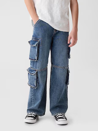 Kids Double Cargo Baggy Jeans | Gap (US)