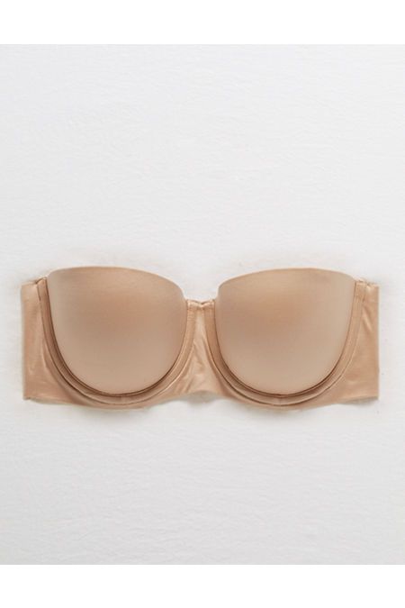 Aerie Real Sunnie Strapless Lightly Lined Bra Women's Natural Nude 38DD | American Eagle Outfitters (US & CA)