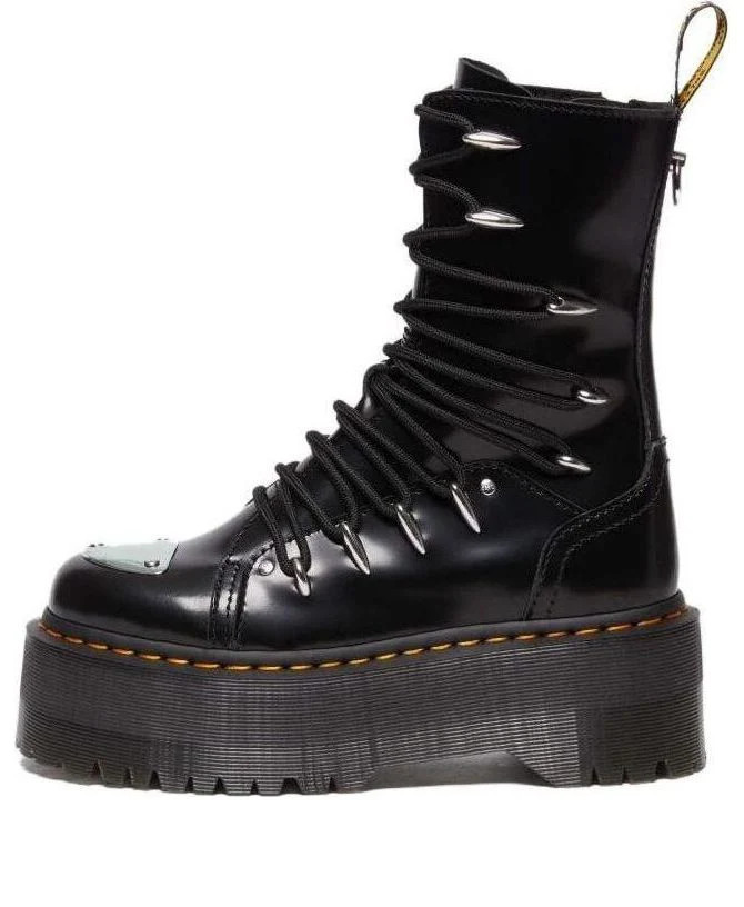 (WMNS) Dr. Martens Jadon Hi LTT Max Leather Platform Boots 'Black' | KICKS CREW