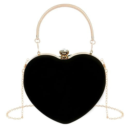Zeph Hosea Women Heart Shaped Clutch Handbag Wedding Party Evening Bag Mini Chain Purse Cocktail Prom Tote Shoulder Bag | Amazon (US)