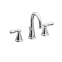 Moen WS84924 Banbury Two-Handle High Arc Bathroom Faucet, Chrome | Amazon (US)