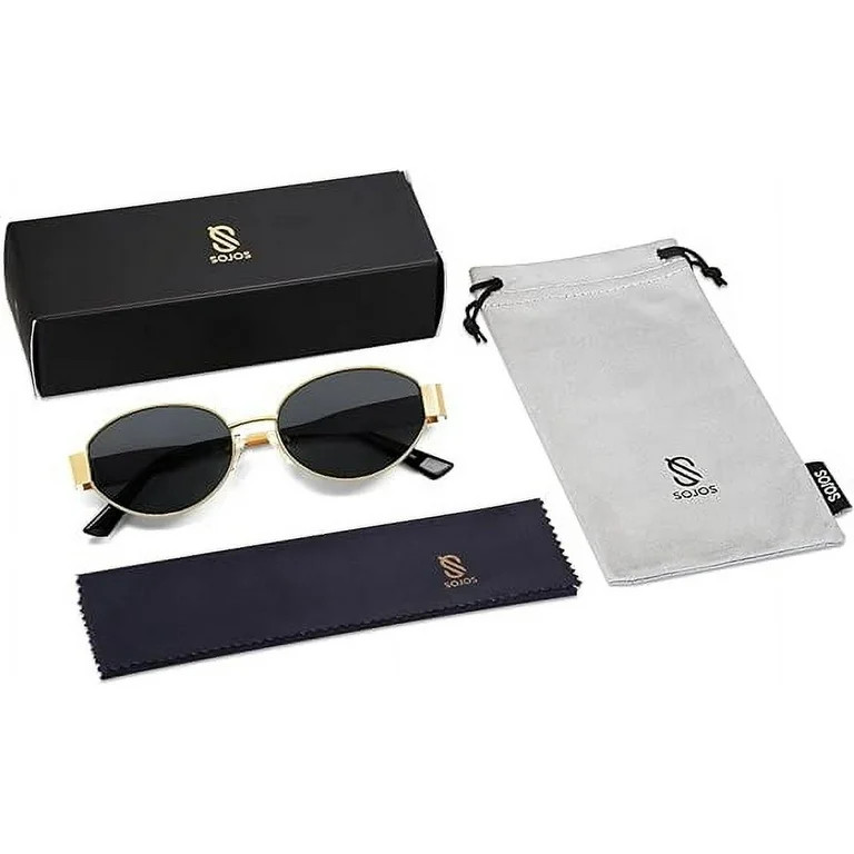 J&G Retro Oval Sunglasses for Women Men Trendy Sun Glasses Classic Shades UV400 Protection | Walmart (US)