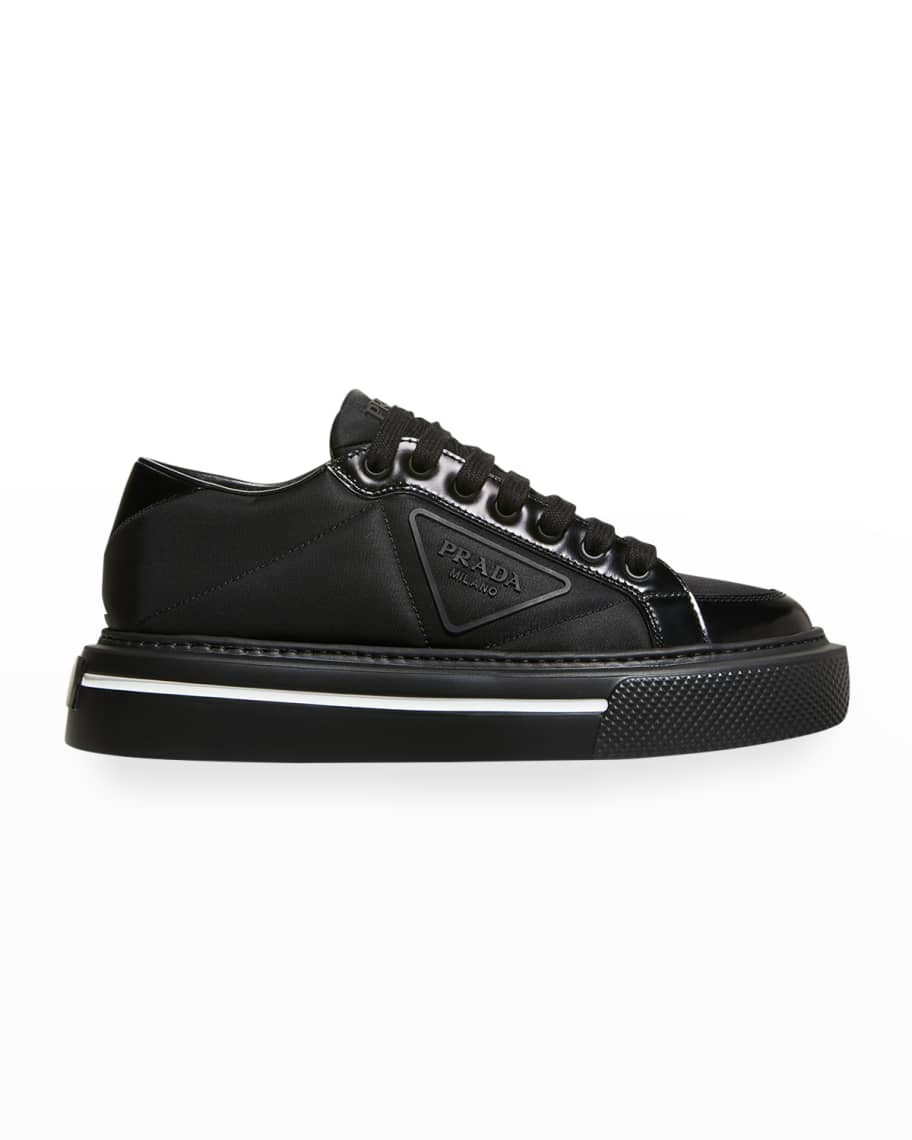 Prada Leather Low-Top Tennis Sneakers | Neiman Marcus