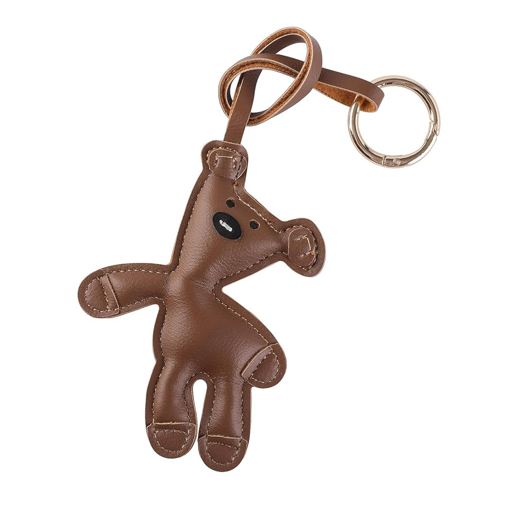 Bag Charms,Leather Brown Bear Charms for Purse and Handbag Accessories,Women's Cute great Gift | Amazon (US)