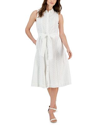 Women's Cotton Diane Eyelet Midi Dress | Macys (US)