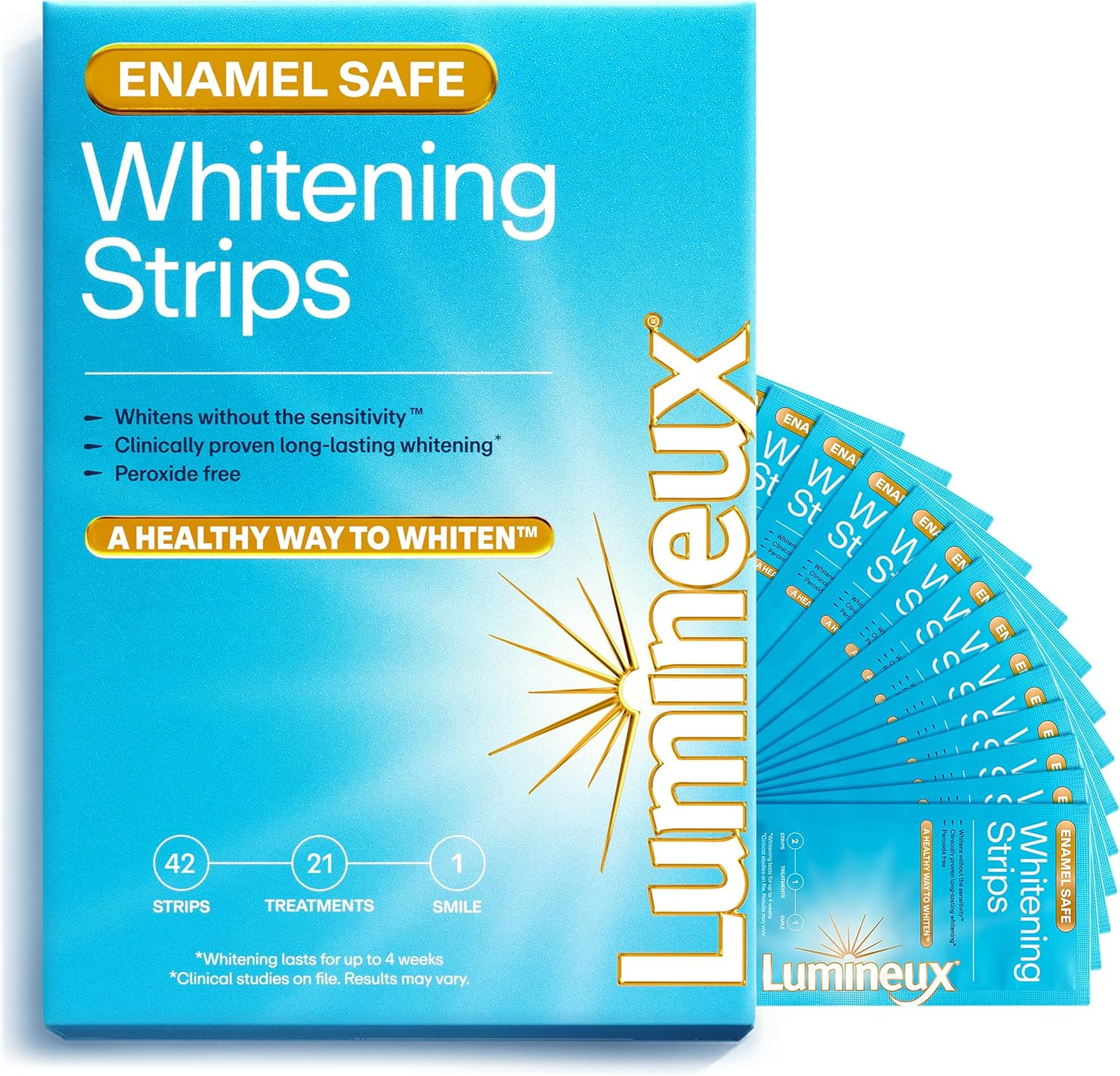 Lumineux Teeth Whitening Strips 21 Treatments – Mineral Salt - Peroxide Free - Enamel Safe for ... | Amazon (US)