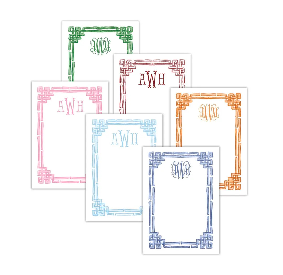 Personalized Notepad | Bamboo Notepad | Watercolor Notepad | Preppy Notepad | Monogrammed Notepad... | Etsy (US)