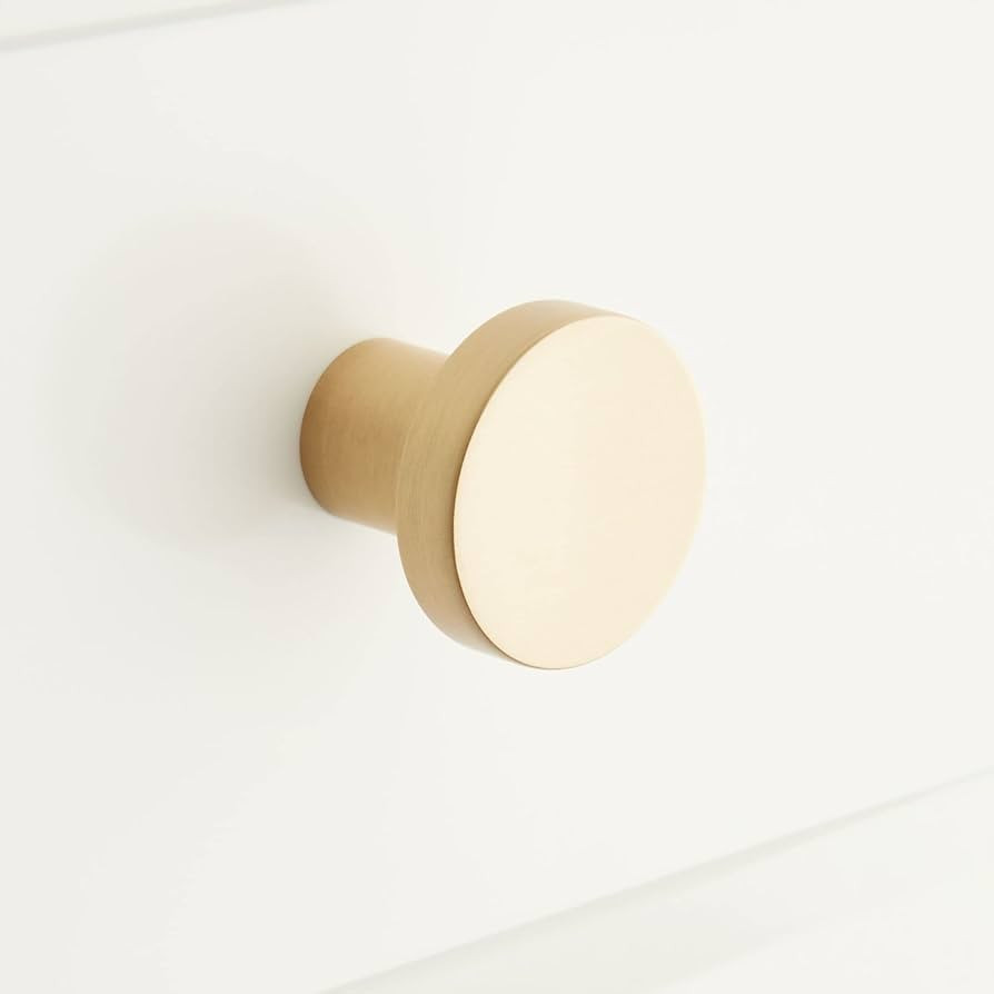 Signature Hardware 481265 Orvin 1-1/8 Inch Diameter Round Cabinet Knob - Satin Brass | Amazon (US)