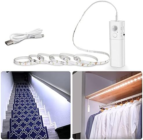LED Closet Light Motion Activated, Wobane Battery Powered LED Strip, Stick-on Anywhere Homelife Moti | Amazon (US)