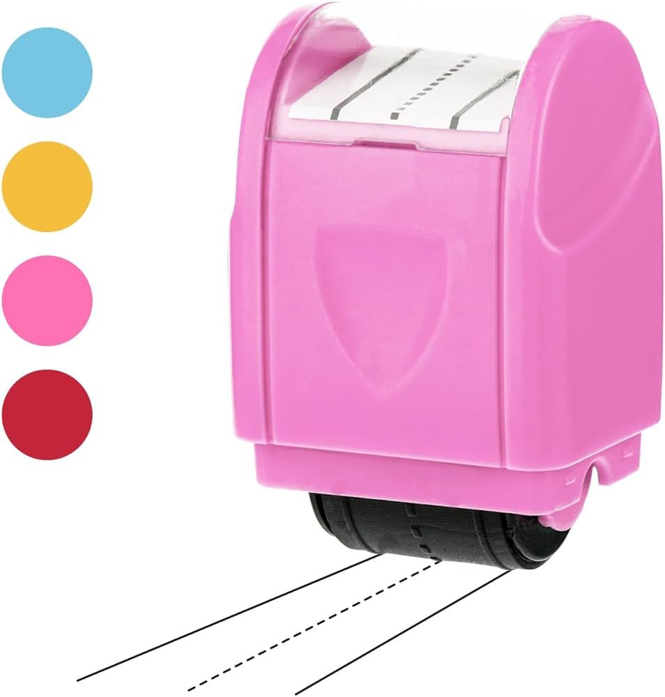 Handwriting Lines Stamp Roller, Dashed Self Inking Handwriting Roller Stamp, Sentence Line Strips... | Amazon (US)