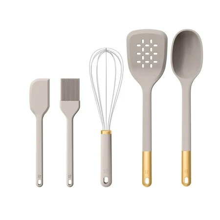 Beautiful 5-Piece Kitchen Tool Set, Porcini Taupe by Drew Barrymore | Walmart (US)