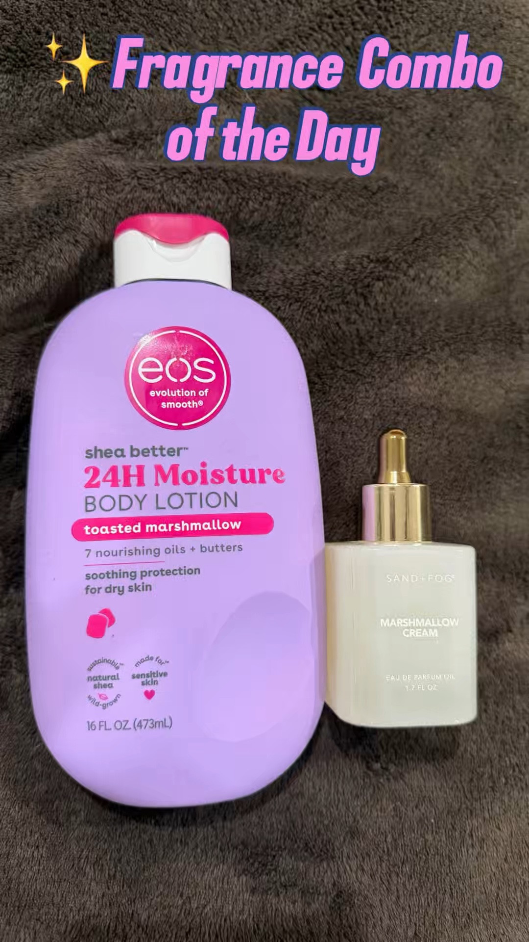 Marshmallow lovers… this combo is everything. 🤍🍡

The new EOS Toasted Marshmallow Body Lotion paired with Sand + Fog Marshmallow Cream Perfume Oil creates the sweetest, fluffiest gourmand scent. Think creamy vanilla, toasted marshmallow, and cozy sweetness that lingers for hours without being overpowering.

If you’re building your gourmand fragrance collection, this layering combo deserves a spot in your routine.

✨ Shop both products and more of my favorite beauty finds right here on my LTK!

#LTKselfcare #LTKgrwm #LTKBeauty