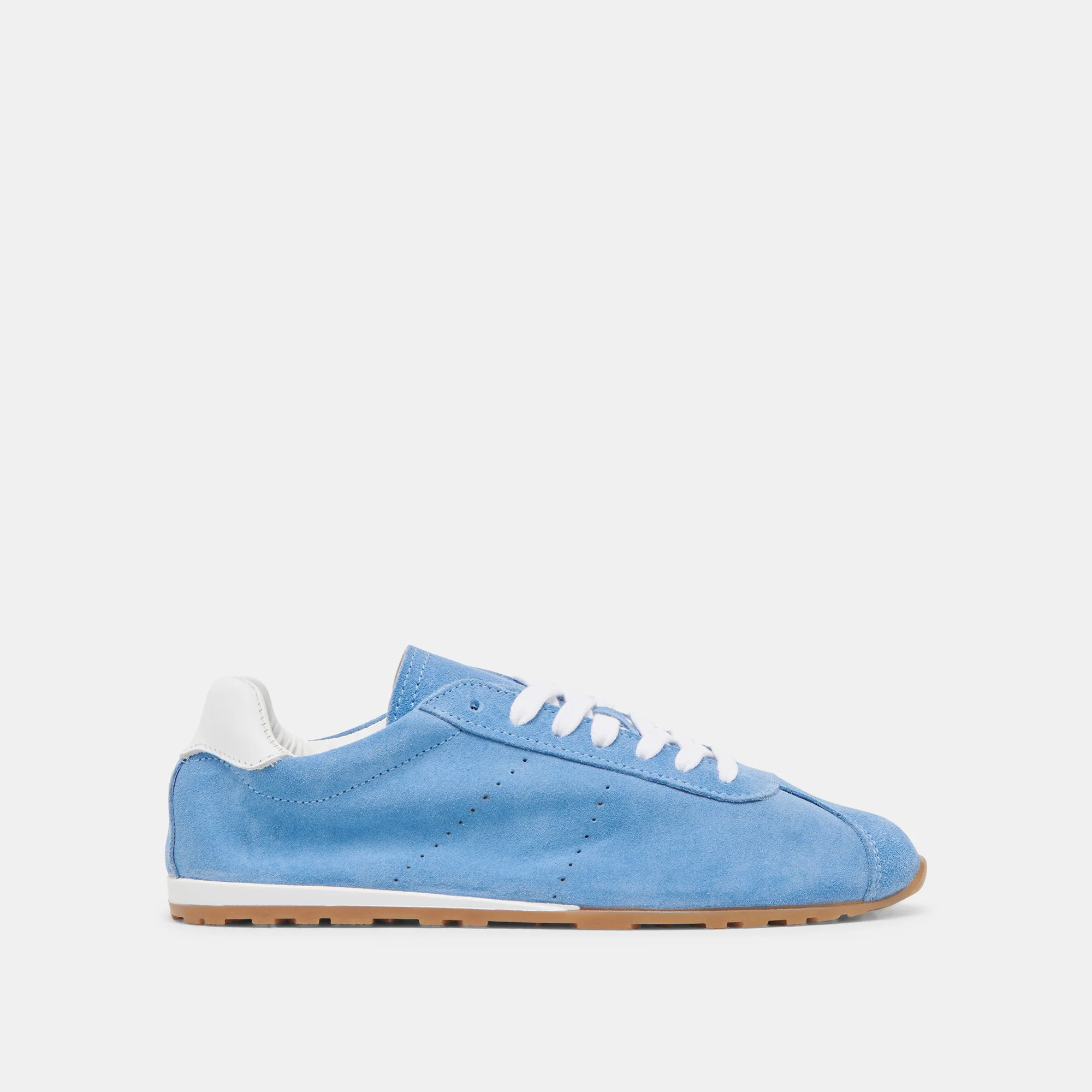 Serina Sneakers Blue Suede | DolceVita.com