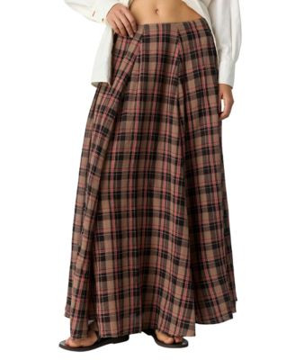 Women's Ives Maxi Plaid Pleated Skirt | Macy's