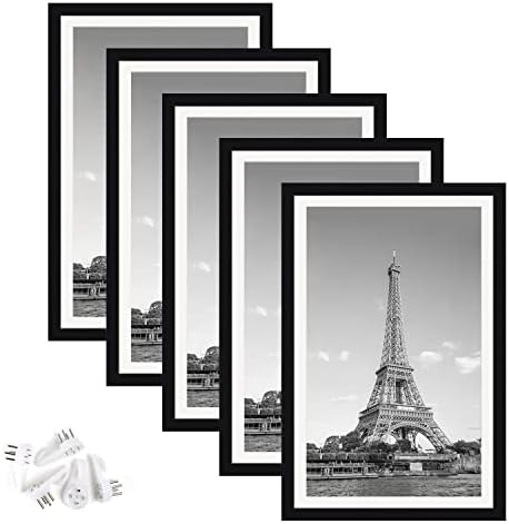 upsimples 11x17 Picture Frame Set of 5,Display Pictures 9x15 with Mat or 11x17 Without Mat,Wall Gall | Amazon (US)