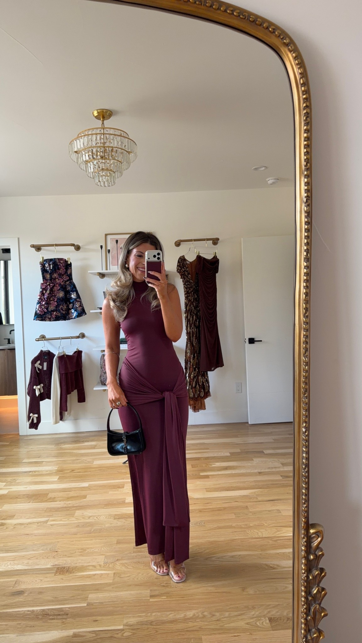 Burgundy knotted front holiday event and wedding guest dress 

Sized up to a 4. 

Wedding guest
Formal event
Black tie
Burgundy 
Knotted dress
Special occasion


#LTKWedding #LTKParties #LTKHoliday