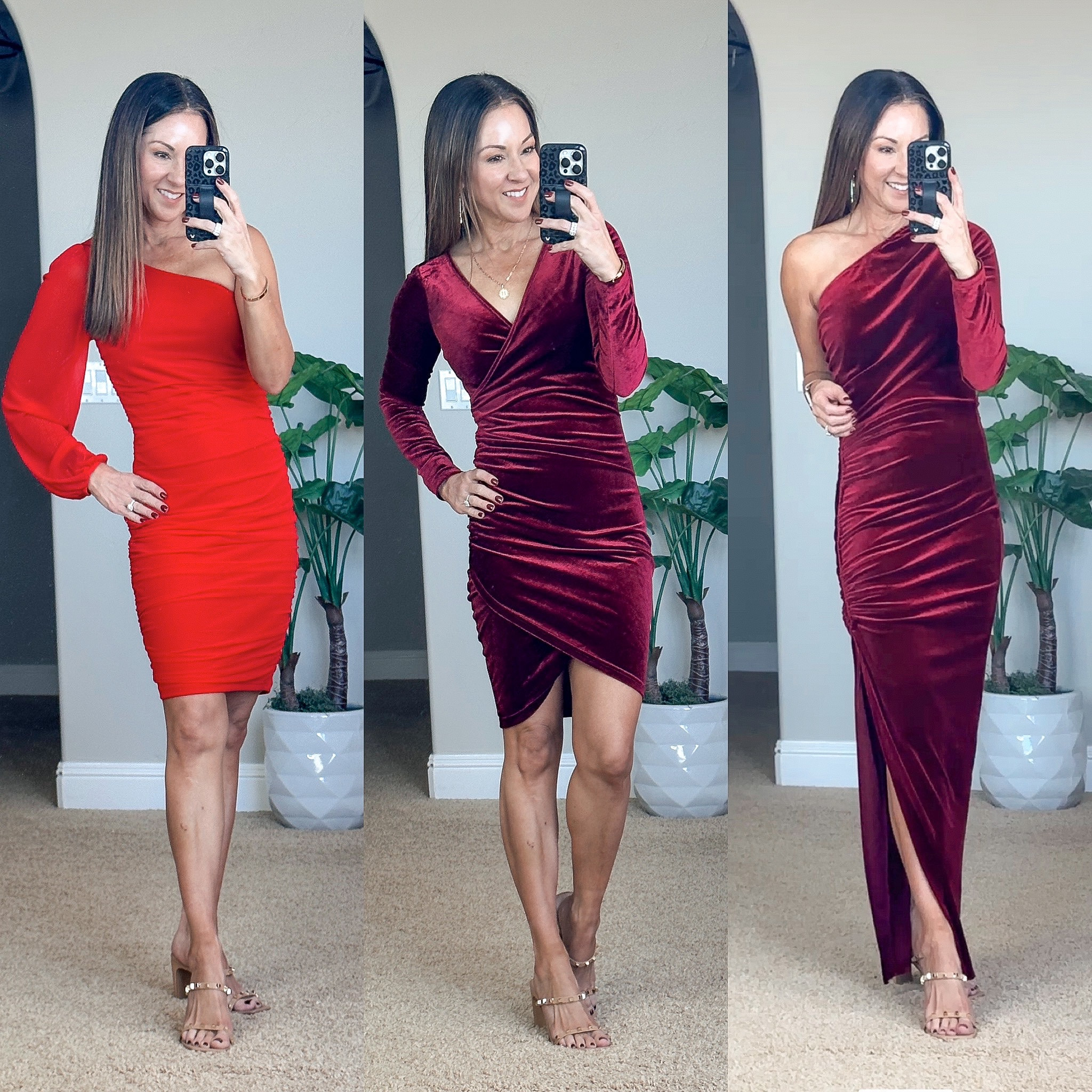 Petite friendly Holiday dresses from Amazon all in the smallest size offered.  Two-strap nude heels with gold tts | special occassion bag, clutch | my favorite strapless bra and my favorite self tanner and self tanning mitts.
Holiday dresses | Holiday outfit | velvet dresses | red dress |  holiday party | Christmas party dress | special occasion dress | New Year’s Eve dress | Vegas dress

#LTKstyletip #LTKSeasonal #LTKHoliday