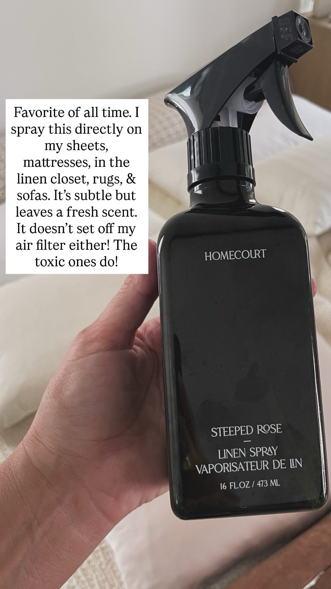 My favorite multi-use linen spray. I even use it in my clothes before I iron them. Use on linens, towels, sofas and any fabric that needs refreshed. Luxury non-toxic!

#LTKselfcare #LTKHome #LTKdayinmylife