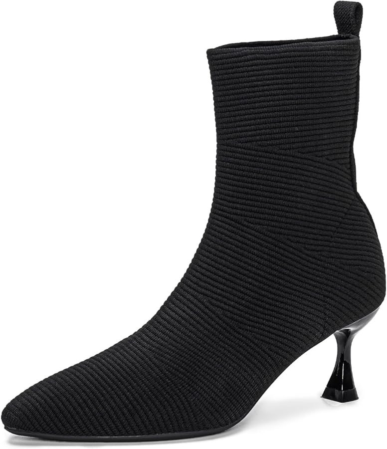 YEOJOU Sock Women's Ankle Boots & Booties Low Heel Comfortable Knit Shoes Fall Winter | Amazon (US)