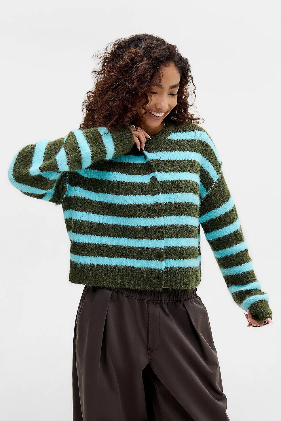 UO Marli Crew Neck Cardigan | Urban Outfitters UK