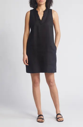 Two Palms Double Ruffle Linen Dress | Nordstrom