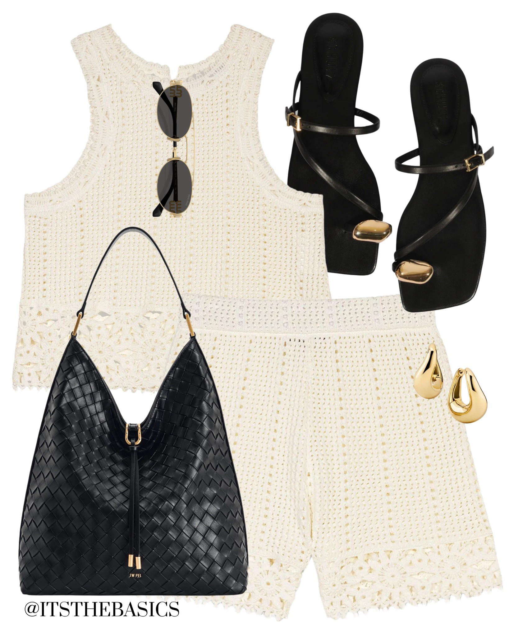One set, three moods—proving that a chic summer outfit starts with the basics. Which bag-and-sandal combo are you going with: espresso, caramel, or classic black?

#crochetoutfit #crochettop #crochettops #crochetshorts #summeroutfits #summeroutfit