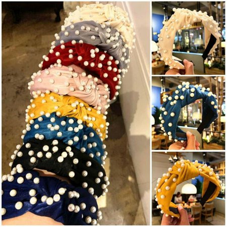 KABOER Women's Pearl Headband Fashion Fabric Knot Head Band Hair Band Hair Accessories | Walmart (US)