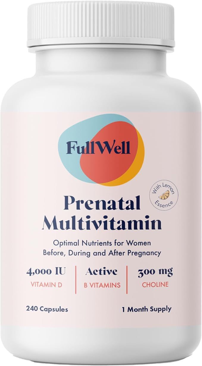 Prenatal Vitamins Lemon | choline, folate, vitamin D for fetal growth, brain development | 26 Vit... | Amazon (US)