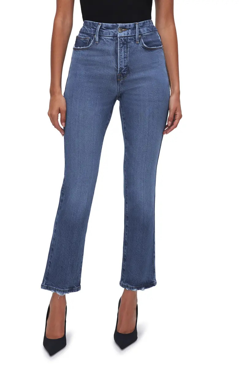 Good Legs Soft-Tech High Waist Ankle Straight Leg Jeans | Nordstrom
