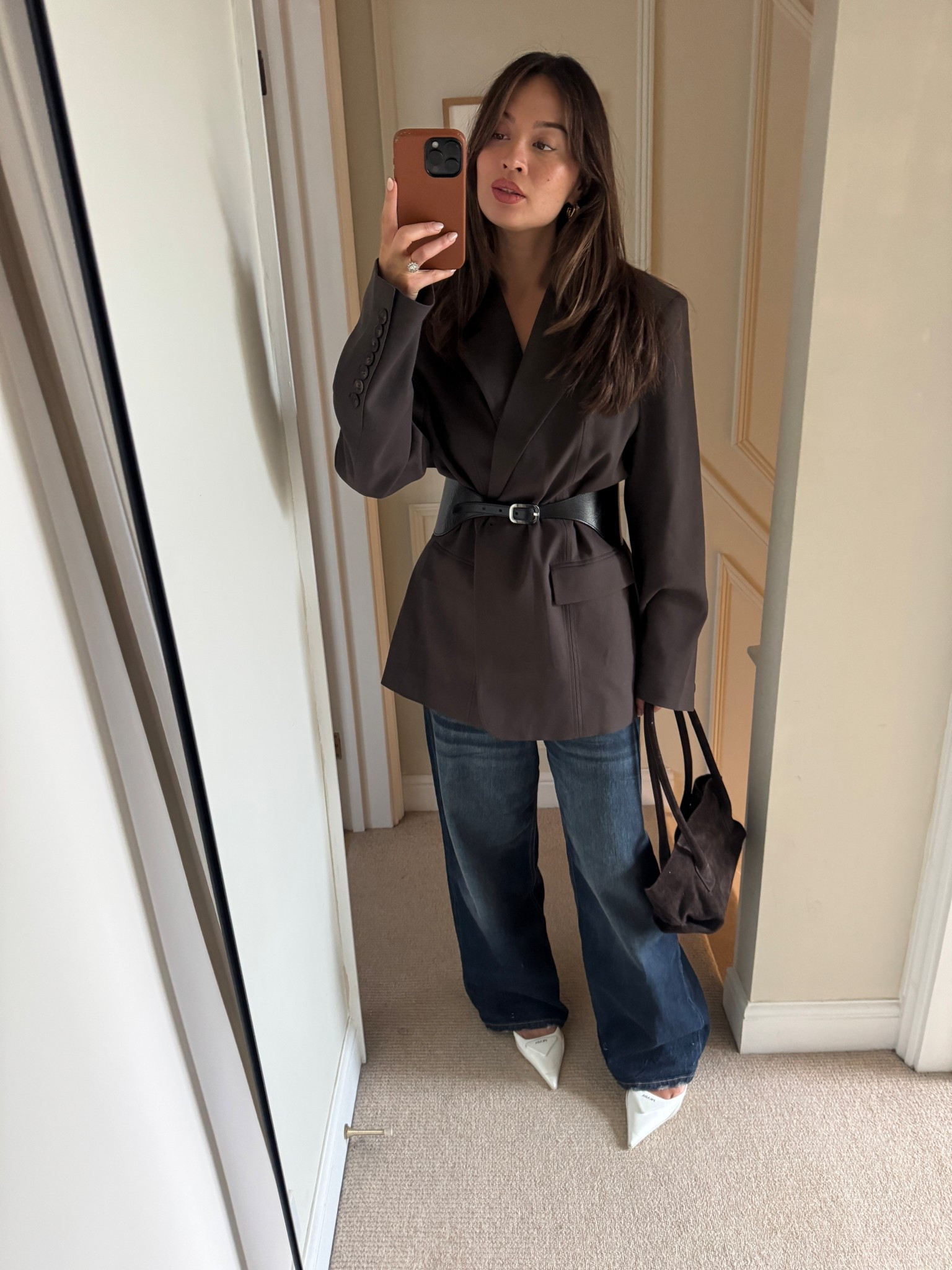 Mixing Tailored With Denim
#denim #jacket #heels

#LTKeurope #LTKuk #LTKautumn