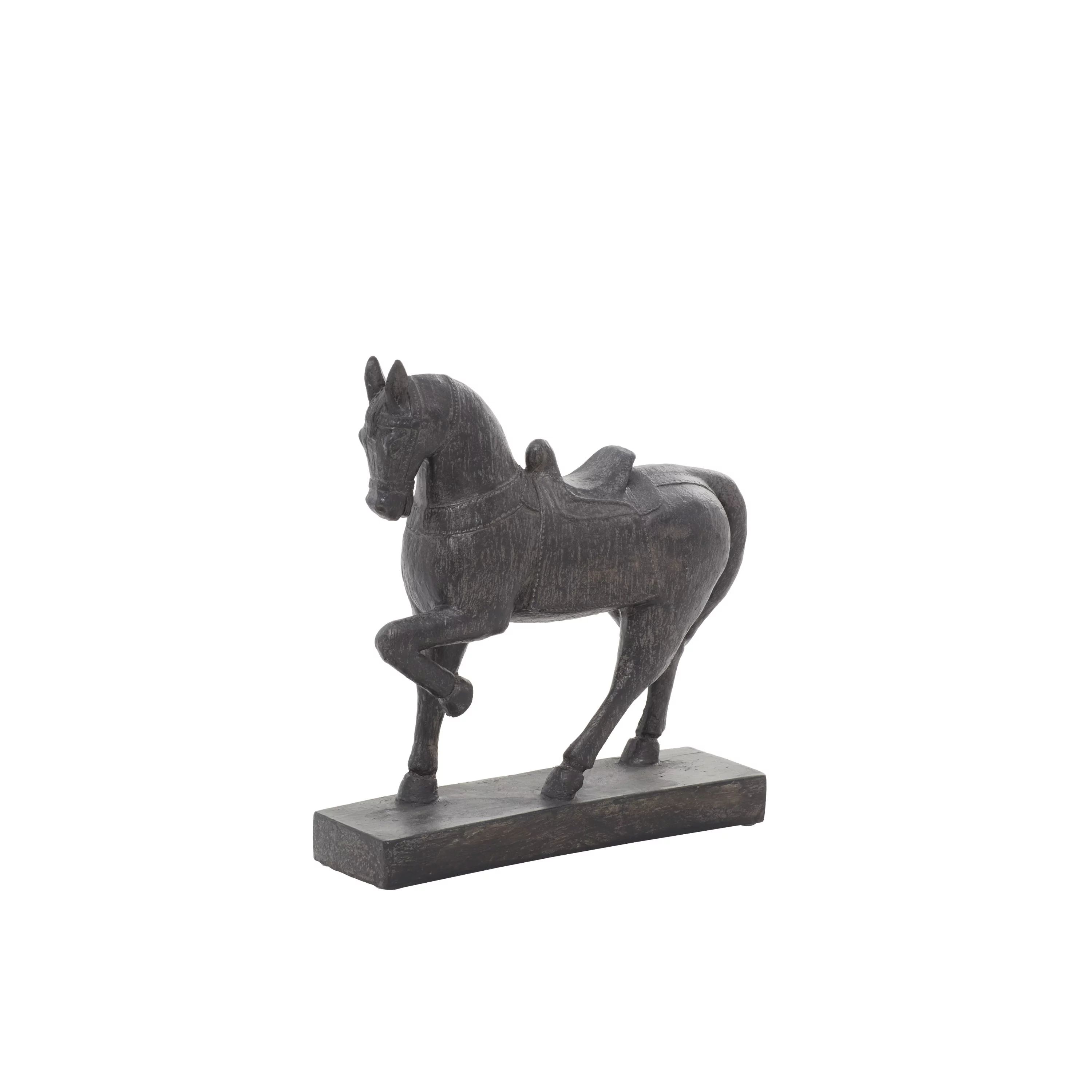 DecMode 9"H, 9"W Polystone Traditional Horse Sculpture, Brown - Walmart.com | Walmart (US)