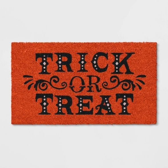 Trick or Treat Halloween Doormat Orange - Threshold | Target