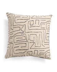 Made In Usa 22x22 Woven Maze Pattern Pillow | Marshalls