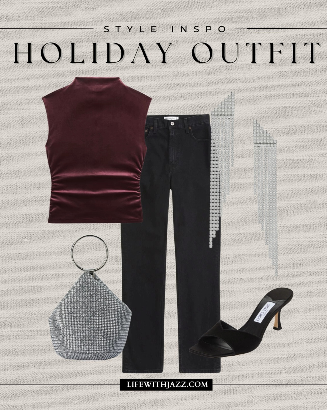 Style inspo: holiday outfit 

Burgundy suede mockneck top / black ankle jeans / silver earrings / silver purse / heels / holiday party 

#LTKSeasonal #LTKStyleTip #LTKHoliday