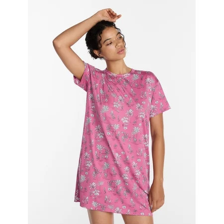 Joyspun Women's Dreamy Soft Collection Short Sleeve Sleepshirt, Sizes S/M to 2X/3X | Walmart (US)
