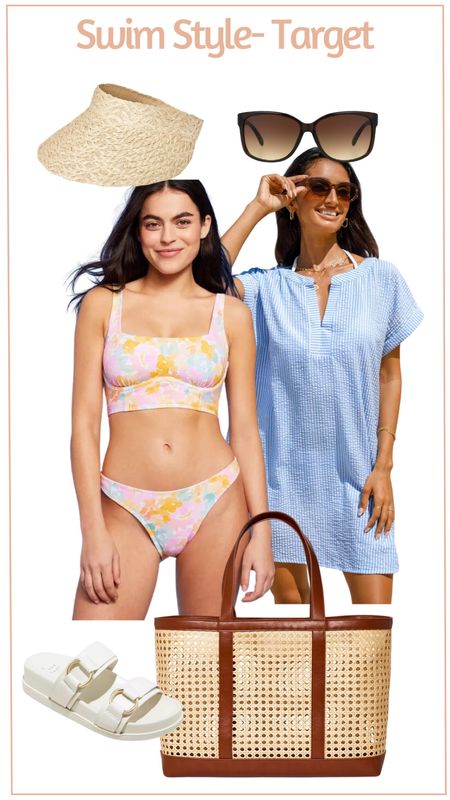 Target has cute and affordable swimwear! I love this seersucker cover-up in the back of the bikini laces up! 

#LTKstyletip #LTKswim #LTKfindsunder50