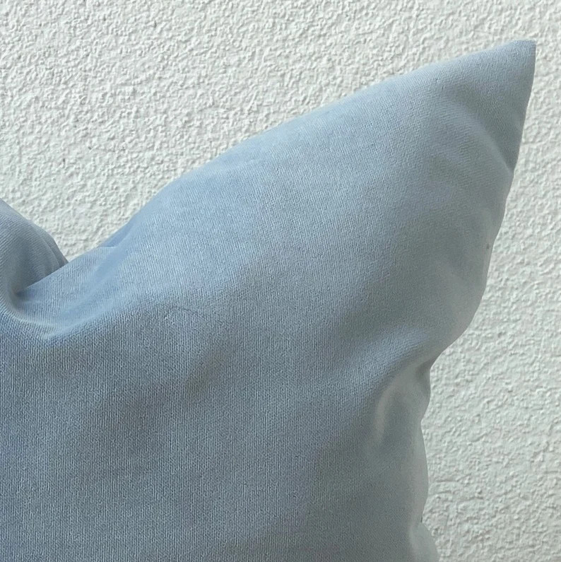 Baby Blue Pillow Cover, Blue Throw Pillow, All Size Pillow Cover, 18x18 Blue Pillow, 20x20 Baby B... | Etsy (US)