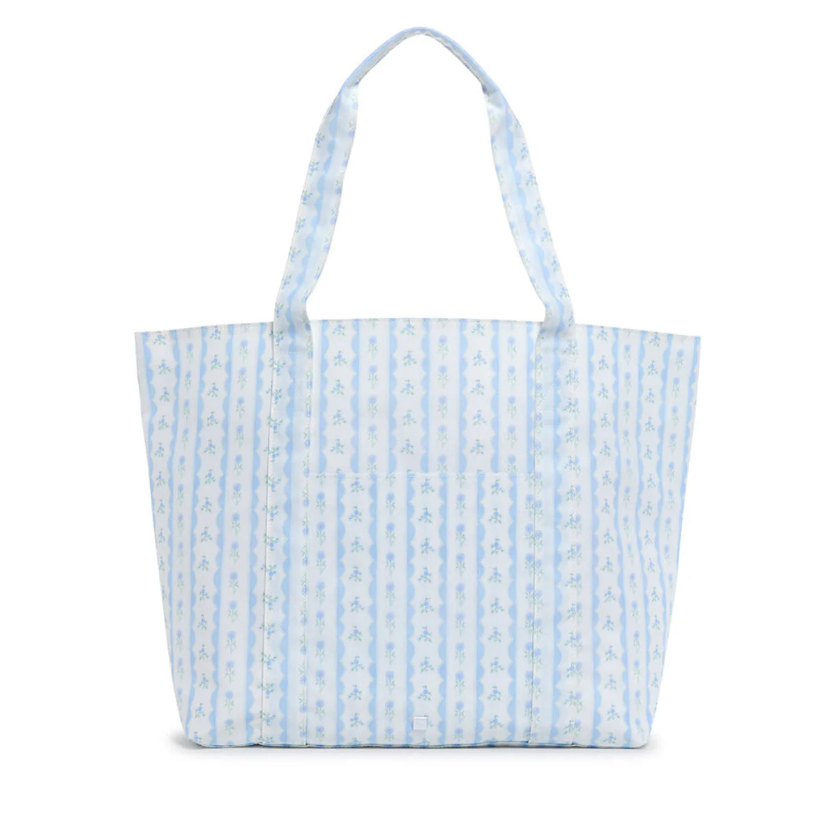 X-Large Tote - Jumbo Tote - Ribbon Floral Blue | TRVL DESIGN