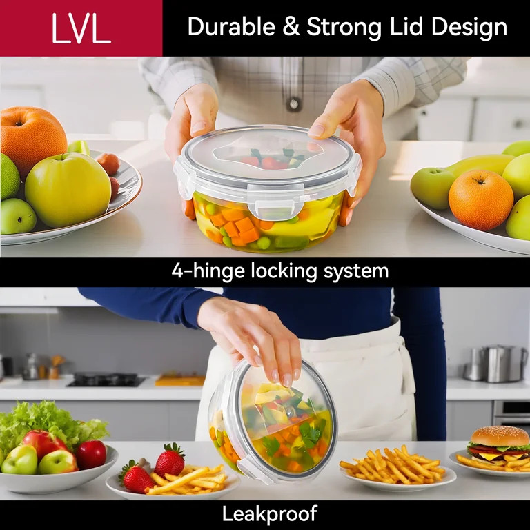 50 Pcs Food Storage Containers with Lids Airtight, Plastic Meal Prep Container for Pantry & Kitch... | Walmart (US)