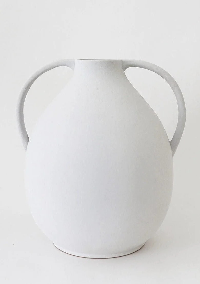 Afloral Natural White Clay Jug Vase - 14" | Afloral