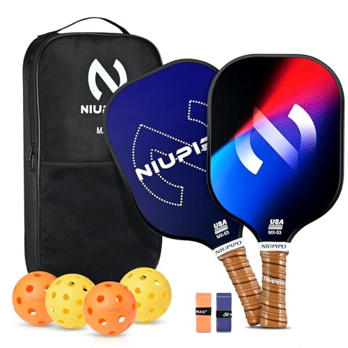 Pickleball Paddles, USAPA Approved Lightweight Fiberglass Surface Pickleball Set with Pickleball Rackets, 4 Outdoor & Indoor Pickleballs, and a Carry Bag ​for Men and Women | Amazon (US)